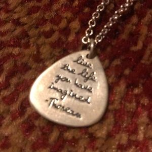 Silver Pendant Henry David Thoreau quote